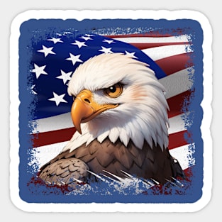 white-headed eagle 3 Sticker